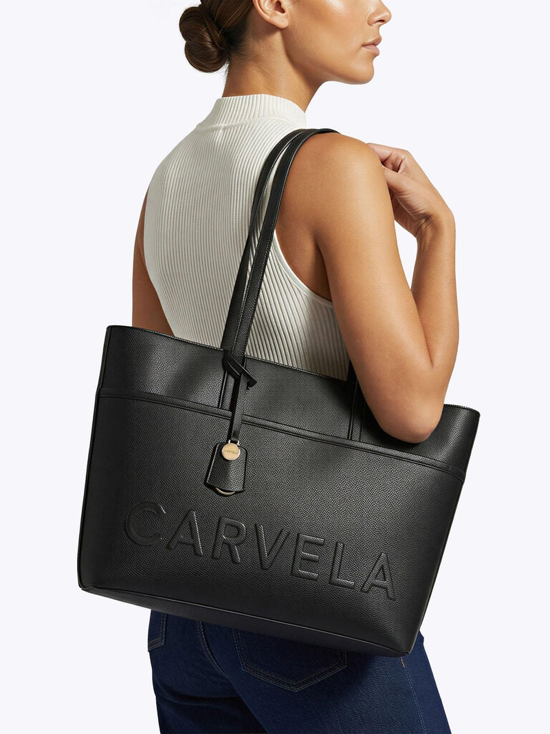 Carvela black synthetic leather tote bag - British product