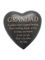 Next Widdop Grey Graveside Heart Plaque - Grandad- Buy online at McGrocer