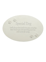 Next Widdop Cream Resin Dog Memorial Plaque - 13.5 x 23.5 x 9.5 cm- Buy online at McGrocer