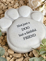 Next Widdop Cream Pawprint Dog Memorial Stone Ornament- Buy online at McGrocer