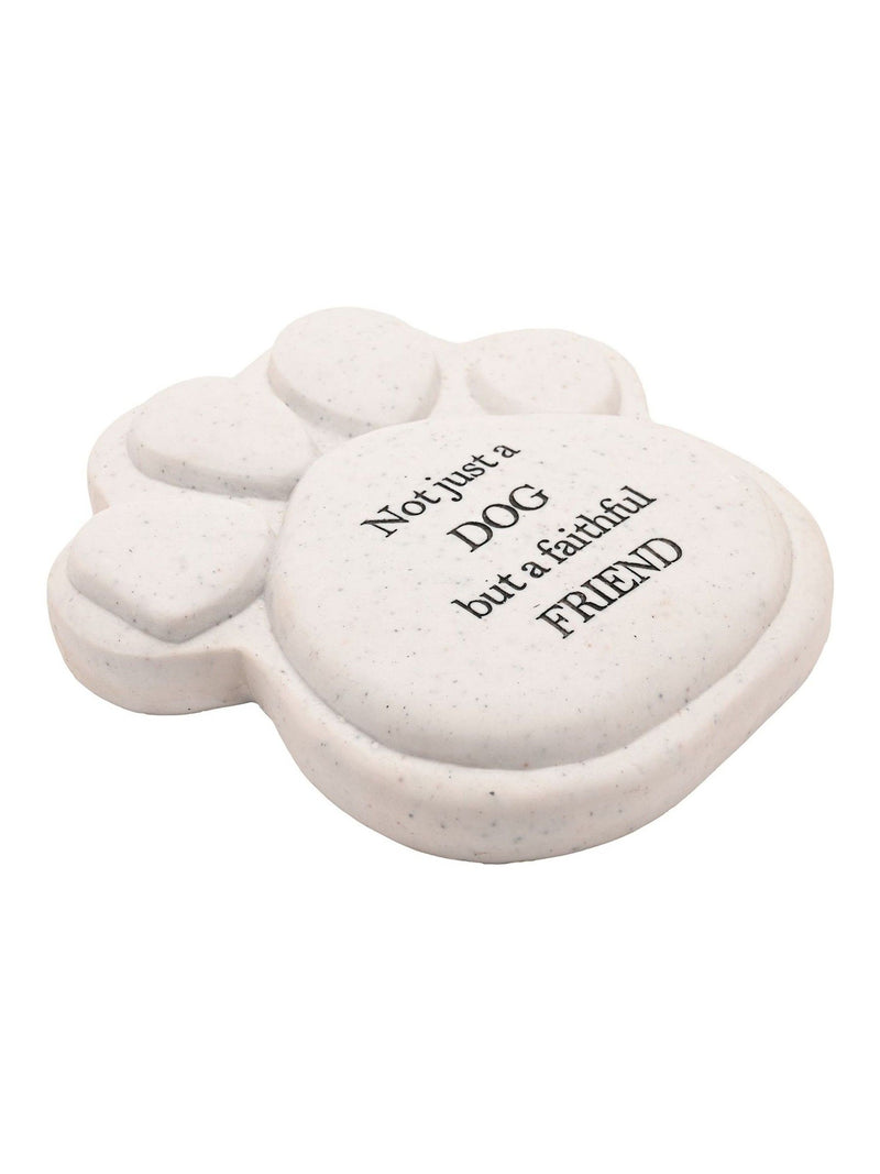 Widdop Cream remembrance stone pawprint 19.5cm, imported from the UK