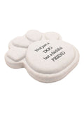 Widdop Cream remembrance stone pawprint 19.5cm, imported from the UK