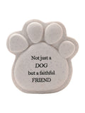 Widdop Cream remembrance stone pawprint 19.5cm, imported from the UK