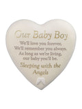 Widdop baby boy memorial heart plaque, UK version