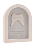 Widdop white arched plaque Grandma ornament 18cm, UK version