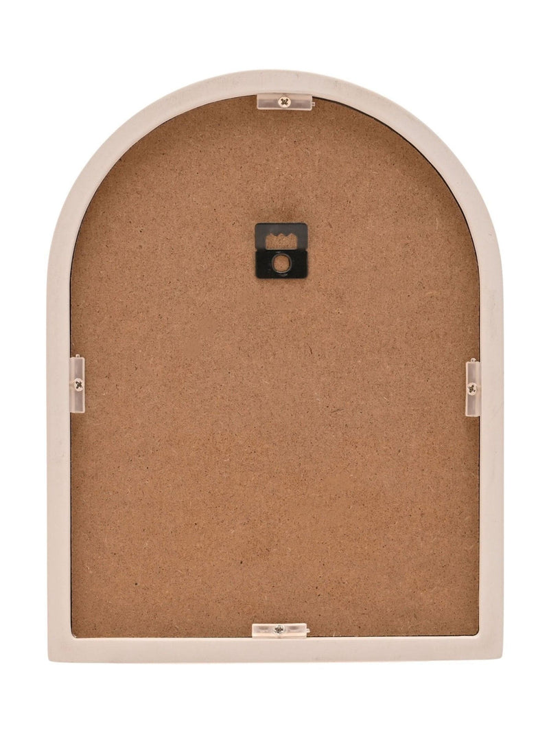 Widdop white arched framed plaque with angel wings (British brand)
