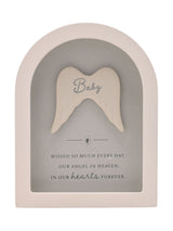 Next Widdop White Arched Framed Plaque - Baby Remembrance Ornament- Buy online at McGrocer