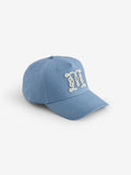 MAUVAIS blue embroidery cotton twill cap, imported from the UK