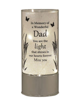 Next Widdop Silver Tube Light - Dad Remembrance Light- Buy online at McGrocer