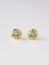 Next Carrie Elizabeth Gold Molten Green Amethyst Stud Earrings- Buy online at McGrocer