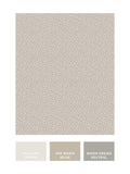Luxe Leopard wallpaper sample in taupe and stone, imported from the UK