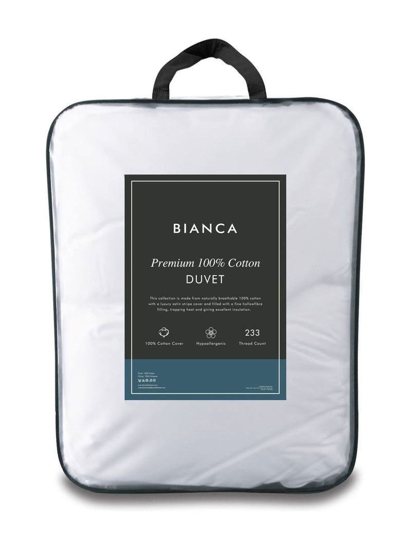Bianca 4.5 tog cotton stripe duvet (British brand)