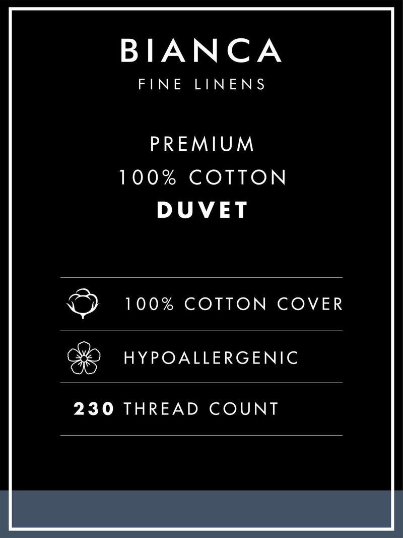Bianca 4.5 tog cotton stripe duvet (British brand)