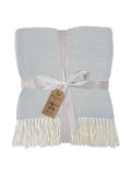 Gallery Home Blue Breeze herringbone throw with tassels 130x170cm, UK version
