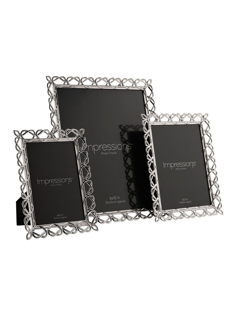 Widdop silver heart design photo frame 8x10 inch, UK version