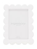 Widdop white scalloped photo frame 4x6 (British brand)