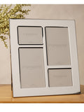 Widdop silver four-aperture collage photo frame 27x25cm, imported from the UK