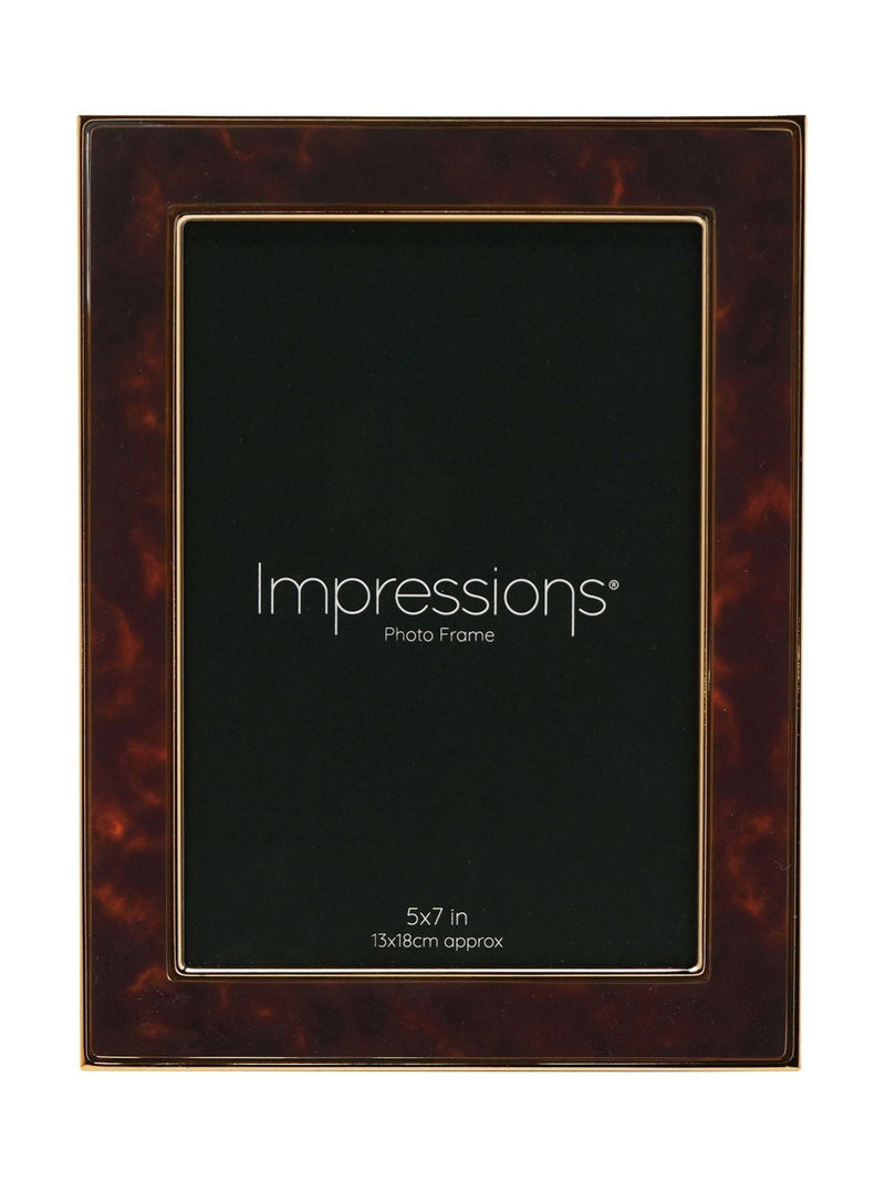 Widdop brown tortoiseshell photo frame 5x7 (British brand)