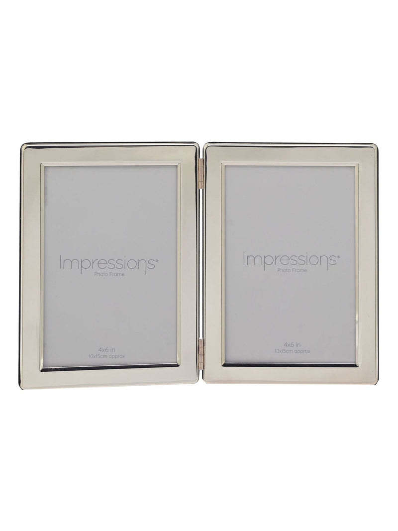 Juliana silver double hinged photo frame 4x6 inch, UK version