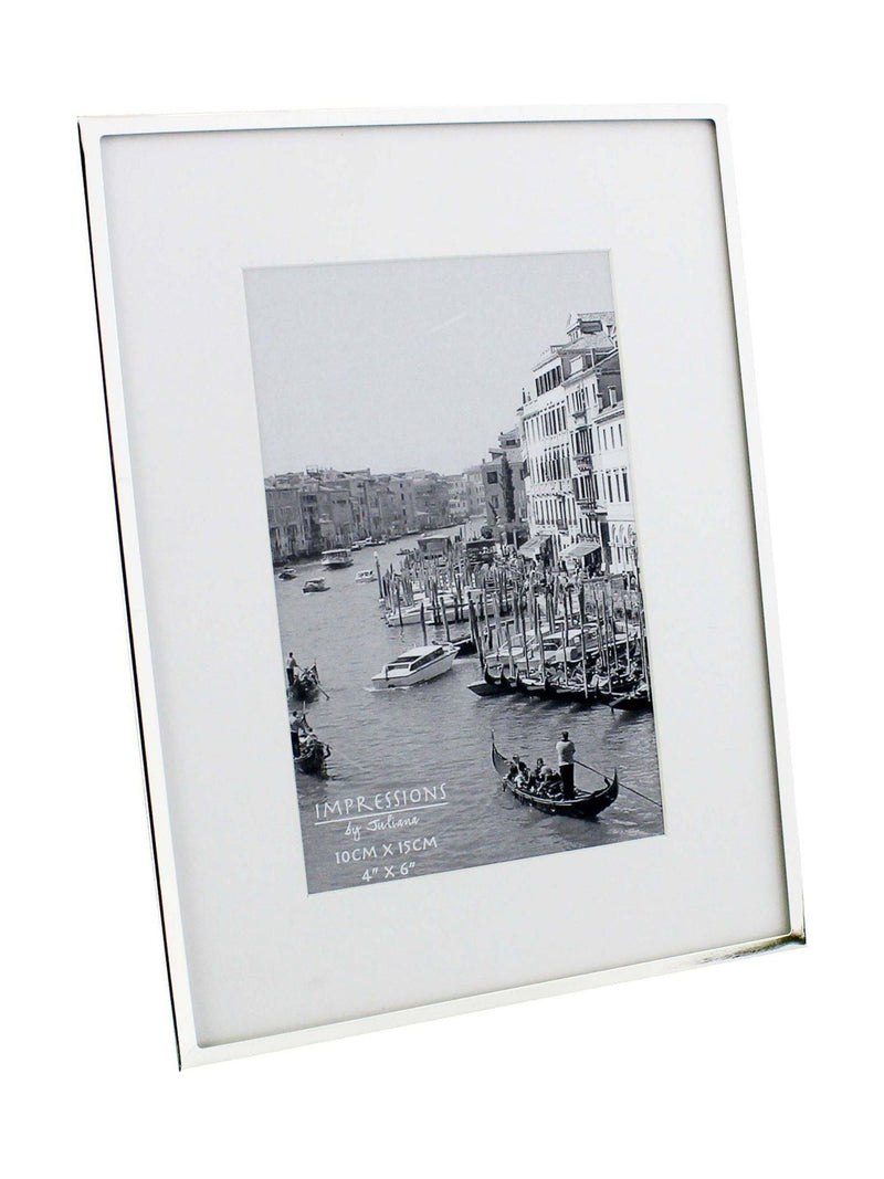 Impressions by Juliana Widdop silver photo frame for 4x6 photos (British brand)
