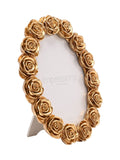 Widdop gold rose oval photo frame 5x7 (British brand)