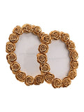 Widdop gold rose oval photo frame 5x7 (British brand)