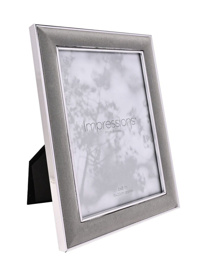 Widdop grey velvet photo frame 6x8, UK version