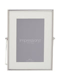 Widdop silver photo frame white border 4x6 - British product