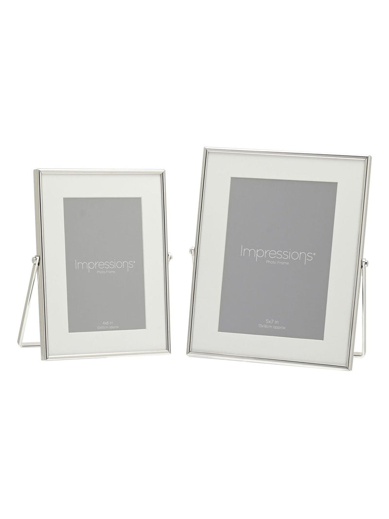 Widdop silver photo frame white border 4x6 - British product