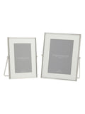 Widdop silver photo frame white border 4x6 - British product