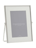 Widdop silver photo frame white border 4x6 - British product