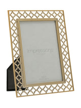 Next Widdop Gold Lattice Cut Metal Photo Frame for 4x6 Photograph- Buy online at McGrocer