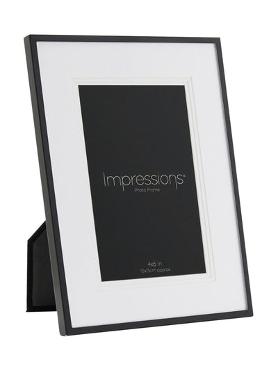 Next Widdop Black Aluminium Photo Frame with White Mount for 4x6 Photos- Buy online at McGrocer