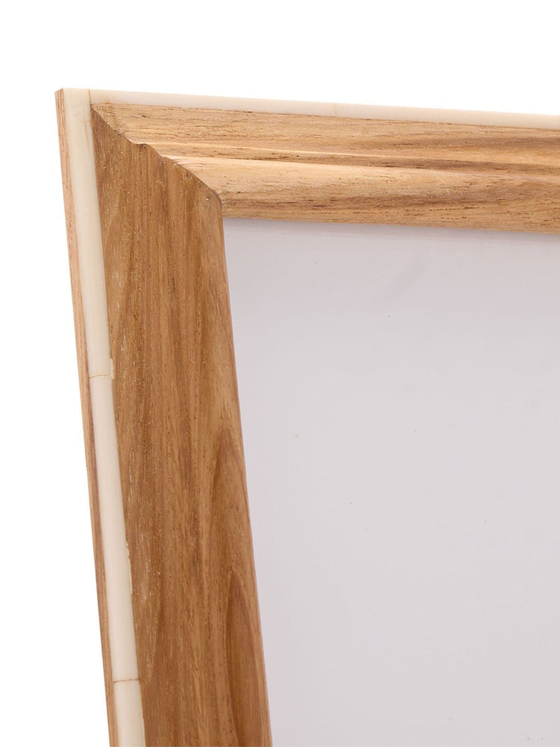 Widdop brown wooden photo frame with white trim (British brand)