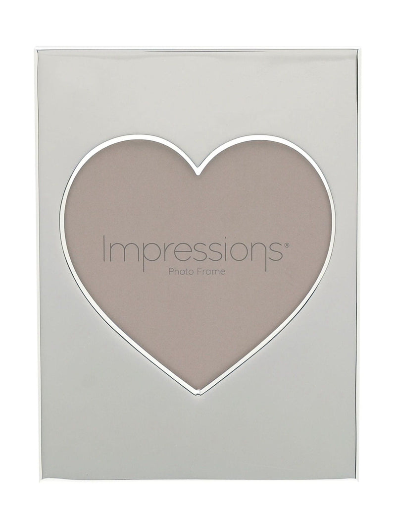 Widdop silver heart aperture photo frame 5x5, UK version