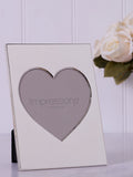 Widdop silver heart aperture photo frame 5x5, UK version