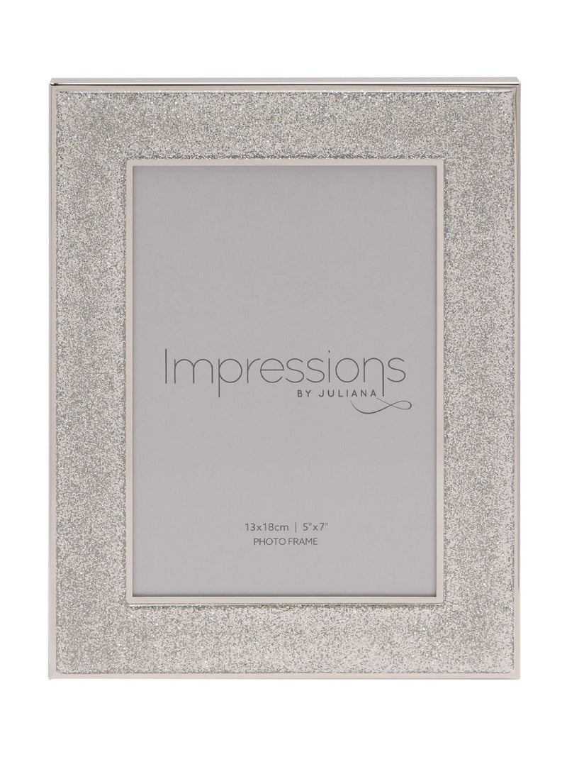 Impressions by Juliana glitter band silver photo frame, imported from the UK