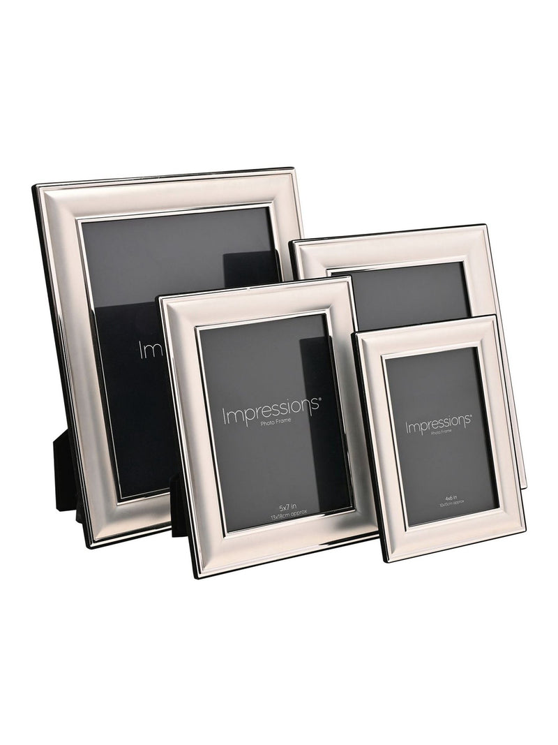 Widdop silver-toned border edge photo frame 5x7 (British brand)