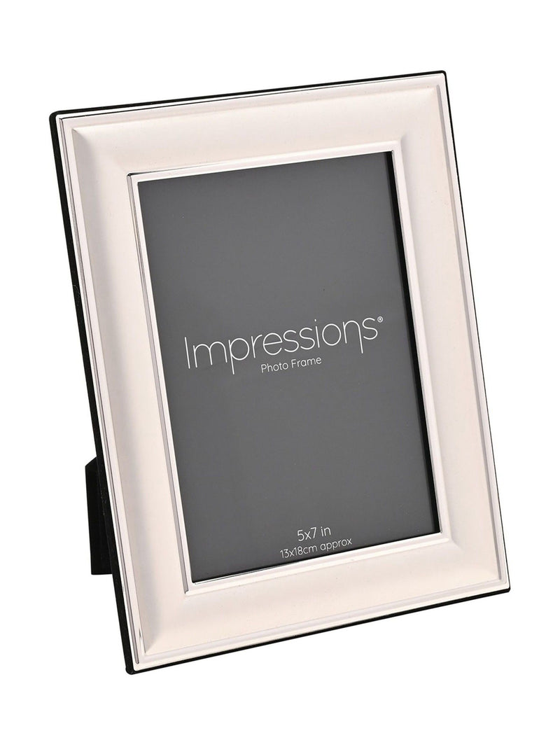 Widdop silver-toned border edge photo frame 5x7 (British brand)