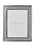 Widdop silver glitter 6x8 picture frame, UK version