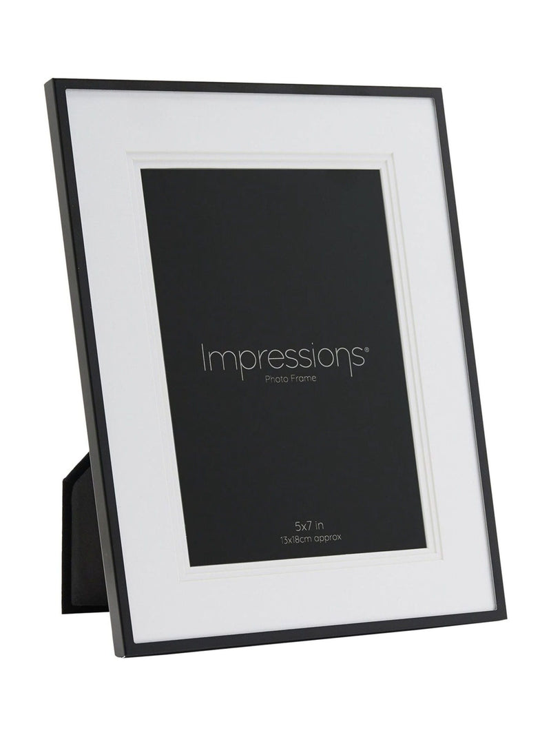 Widdop black aluminium 5x7 photo frame - British product