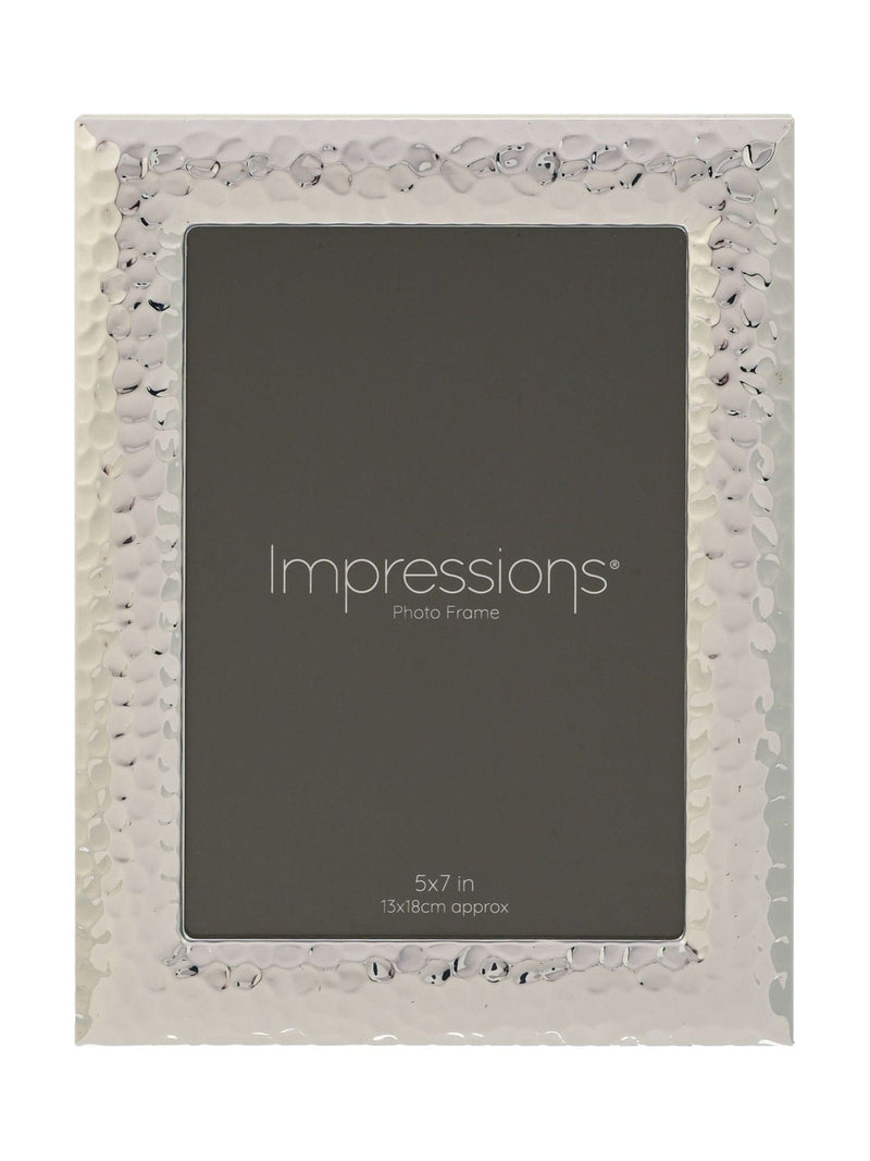 Widdop silver textured photo frame 5x7 - British product