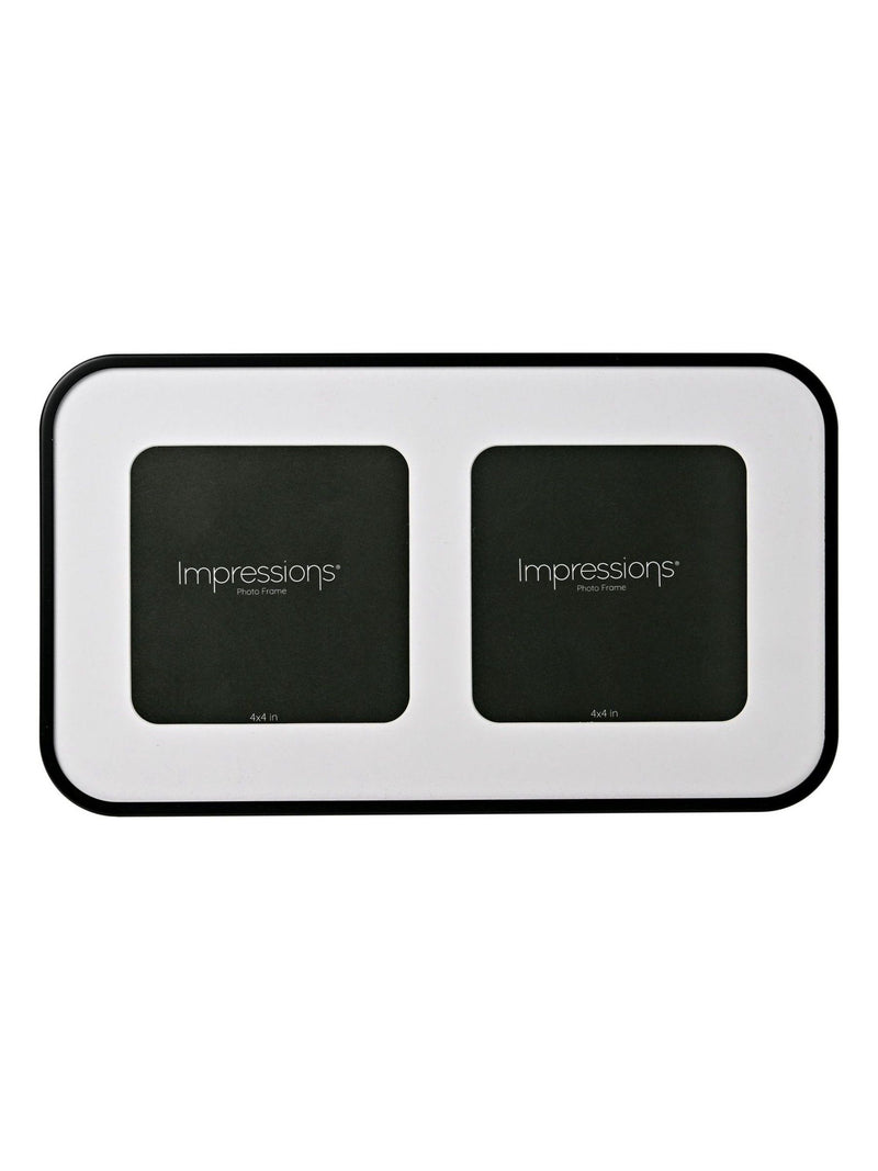 Widdop black double aperture photo frame 15x25cm - British product