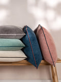 Furn charcoal dove velvet cushion 55x55cm, imported from the UK