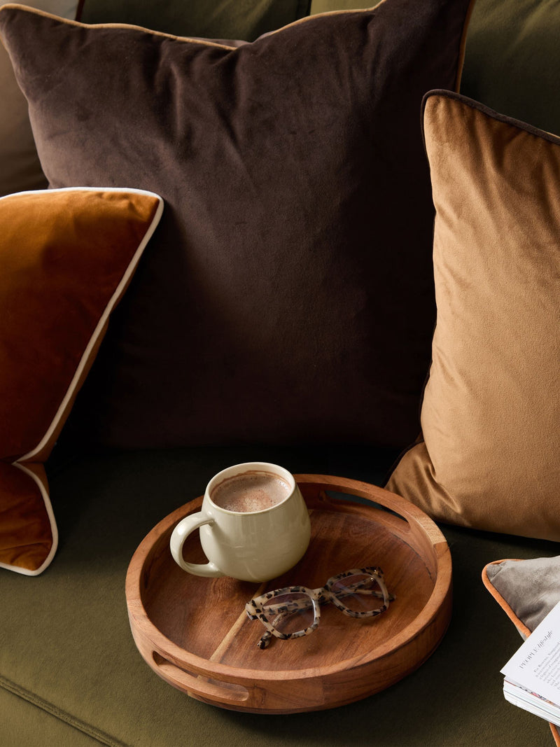 Furn cushion chocolate caramel 55x55cm, imported from the UK