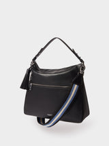 Next Osprey London Black Grainy Hide Leather Hobo Bag- Buy online at McGrocer