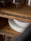 White bobble dinner plates set of 4, 28cm - British product