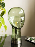 Rockett St George green glass head table lamp 33cm (British brand)