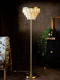 Rockett St George brass feather leaf chandelier ceiling light 149cm, UK version