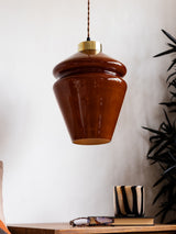 Next Rockett St George Vintage Butterscotch Glass Pendant Ceiling Light- Buy online at McGrocer
